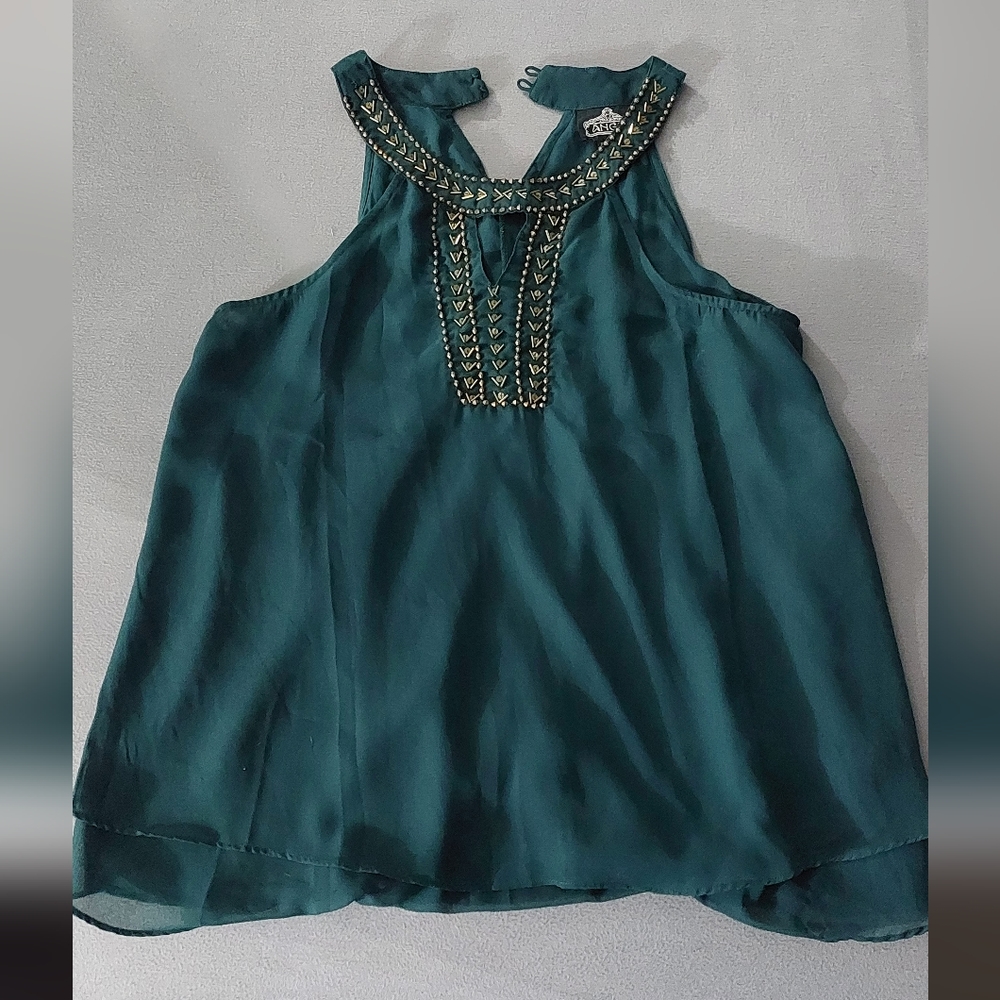 Green blouse